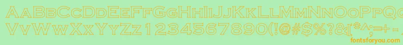 CimierHollow Font – Orange Fonts on Green Background