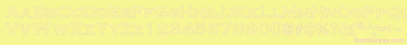 CimierHollow Font – Pink Fonts on Yellow Background