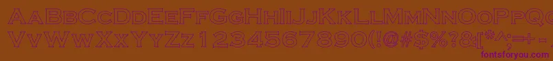 CimierHollow Font – Purple Fonts on Brown Background