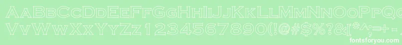 CimierHollow Font – White Fonts on Green Background