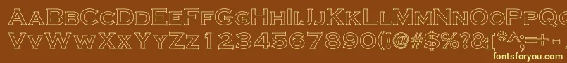 CimierHollow Font – Yellow Fonts on Brown Background