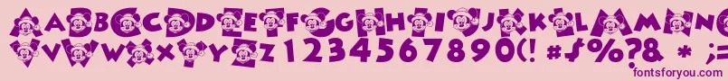 MickeysMerryChristmas Font – Purple Fonts on Pink Background