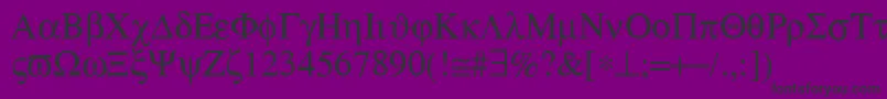 SymbolMedium-fontti – mustat fontit violetilla taustalla