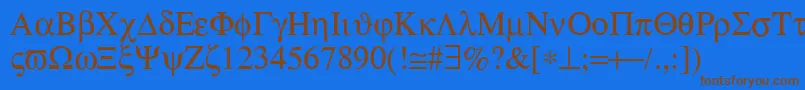 SymbolMedium Font – Brown Fonts on Blue Background