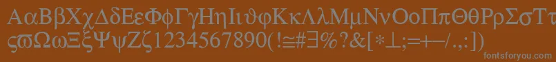 フォントSymbolMedium – 茶色の背景に灰色の文字