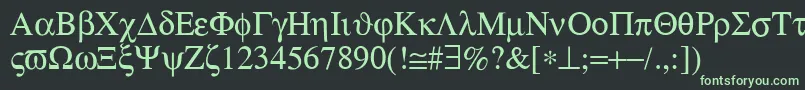 フォントSymbolMedium – 黒い背景に緑の文字