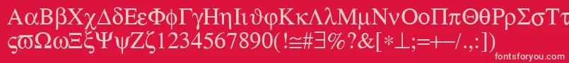 フォントSymbolMedium – 赤い背景にピンクのフォント