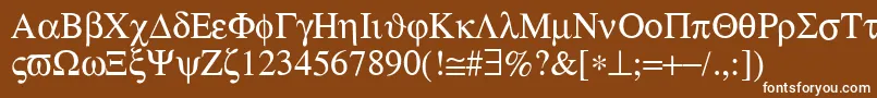 フォントSymbolMedium – 茶色の背景に白い文字