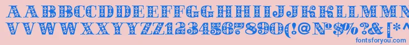 Sapphirec Font – Blue Fonts on Pink Background