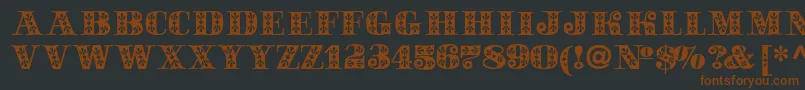 Sapphirec Font – Brown Fonts on Black Background