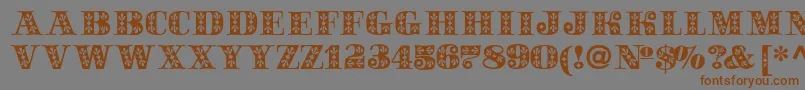 Sapphirec Font – Brown Fonts on Gray Background