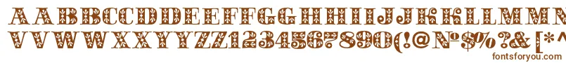 Sapphirec Font – Brown Fonts on White Background