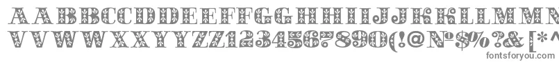 フォントSapphirec – 白い背景に灰色の文字