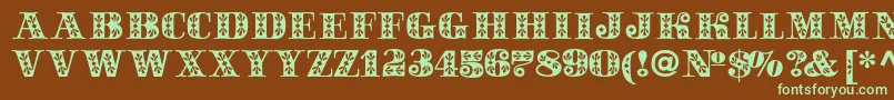 Sapphirec Font – Green Fonts on Brown Background