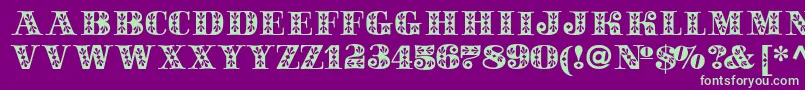 Sapphirec Font – Green Fonts on Purple Background