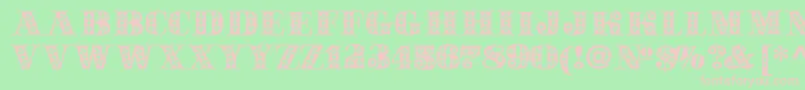 Sapphirec Font – Pink Fonts on Green Background