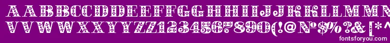 Sapphirec-Schriftart – Weiße Schriften auf violettem Hintergrund