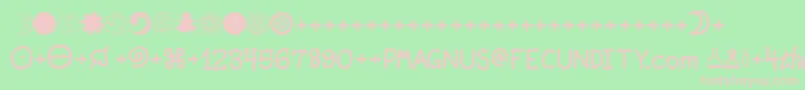 fuente FortuneWidgets – Fuentes Rosadas Sobre Fondo Verde