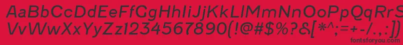 FenwickltItalic Font – Black Fonts on Red Background