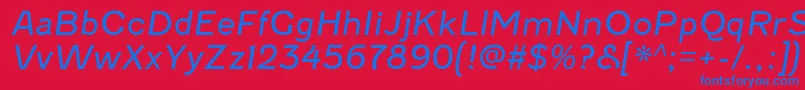 FenwickltItalic Font – Blue Fonts on Red Background