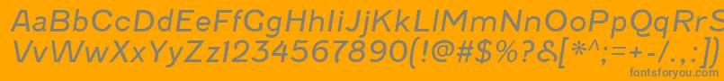 Шрифт FenwickltItalic – серые шрифты на оранжевом фоне