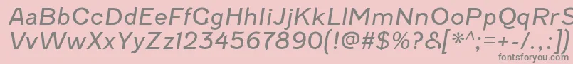 フォントFenwickltItalic – ピンクの背景に灰色の文字