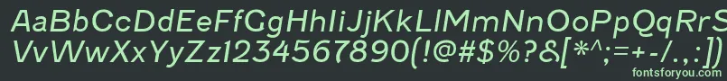 FenwickltItalic Font – Green Fonts on Black Background