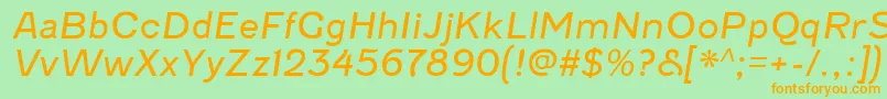 Шрифт FenwickltItalic – оранжевые шрифты на зелёном фоне