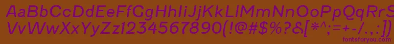 FenwickltItalic Font – Purple Fonts on Brown Background