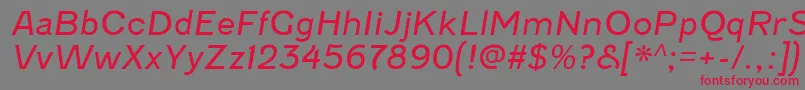 Шрифт FenwickltItalic – красные шрифты на сером фоне