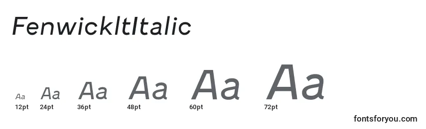 Größen der Schriftart FenwickltItalic