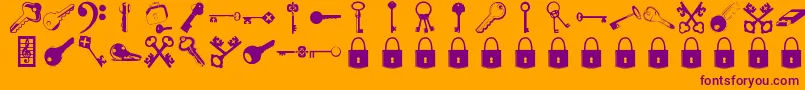 Samyskeysnkeys Font – Purple Fonts on Orange Background
