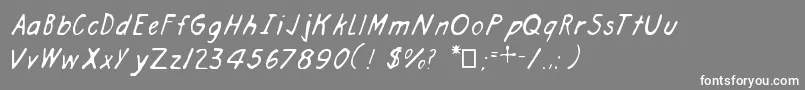 ArchitectHand Font – White Fonts on Gray Background