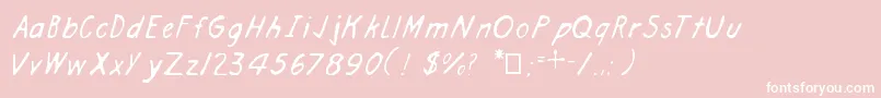 ArchitectHand Font – White Fonts on Pink Background