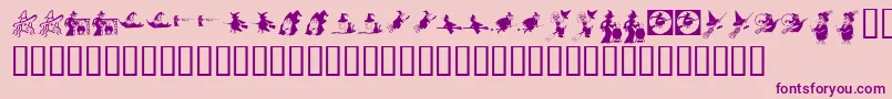 KrOhWitchyPoo Font – Purple Fonts on Pink Background