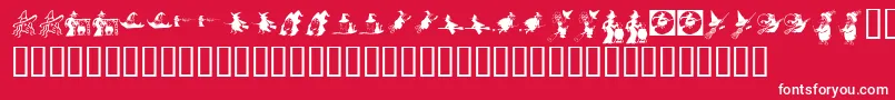 KrOhWitchyPoo Font – White Fonts on Red Background