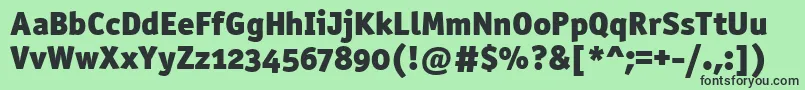 Officinasanblkositctt Font – Black Fonts on Green Background
