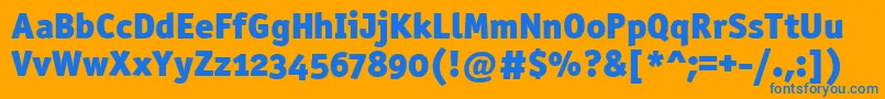 Officinasanblkositctt Font – Blue Fonts on Orange Background