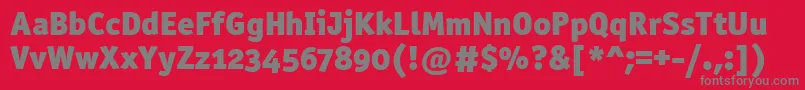 Officinasanblkositctt Font – Gray Fonts on Red Background