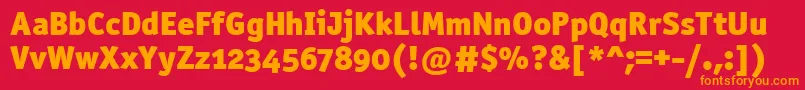Officinasanblkositctt Font – Orange Fonts on Red Background