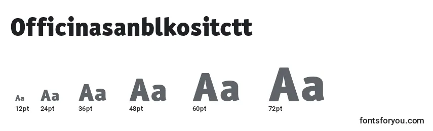 Размеры шрифта Officinasanblkositctt