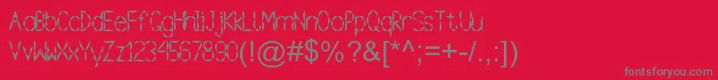 Gramoclericton Font – Gray Fonts on Red Background