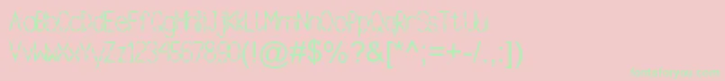 Gramoclericton Font – Green Fonts on Pink Background