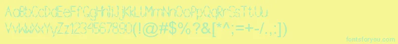 Gramoclericton Font – Green Fonts on Yellow Background