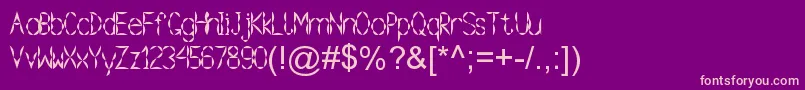 Gramoclericton Font – Pink Fonts on Purple Background