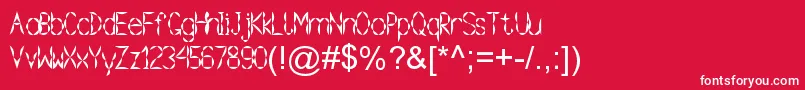 Gramoclericton Font – White Fonts on Red Background