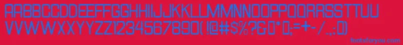 HallandaleSquareJl Font – Blue Fonts on Red Background