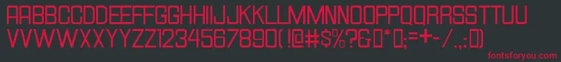 HallandaleSquareJl Font – Red Fonts on Black Background