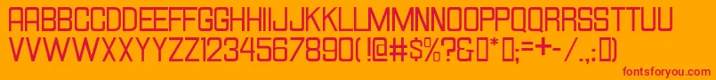 HallandaleSquareJl Font – Red Fonts on Orange Background