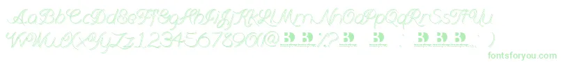 Branumcursive-Schriftart – Grüne Schriften